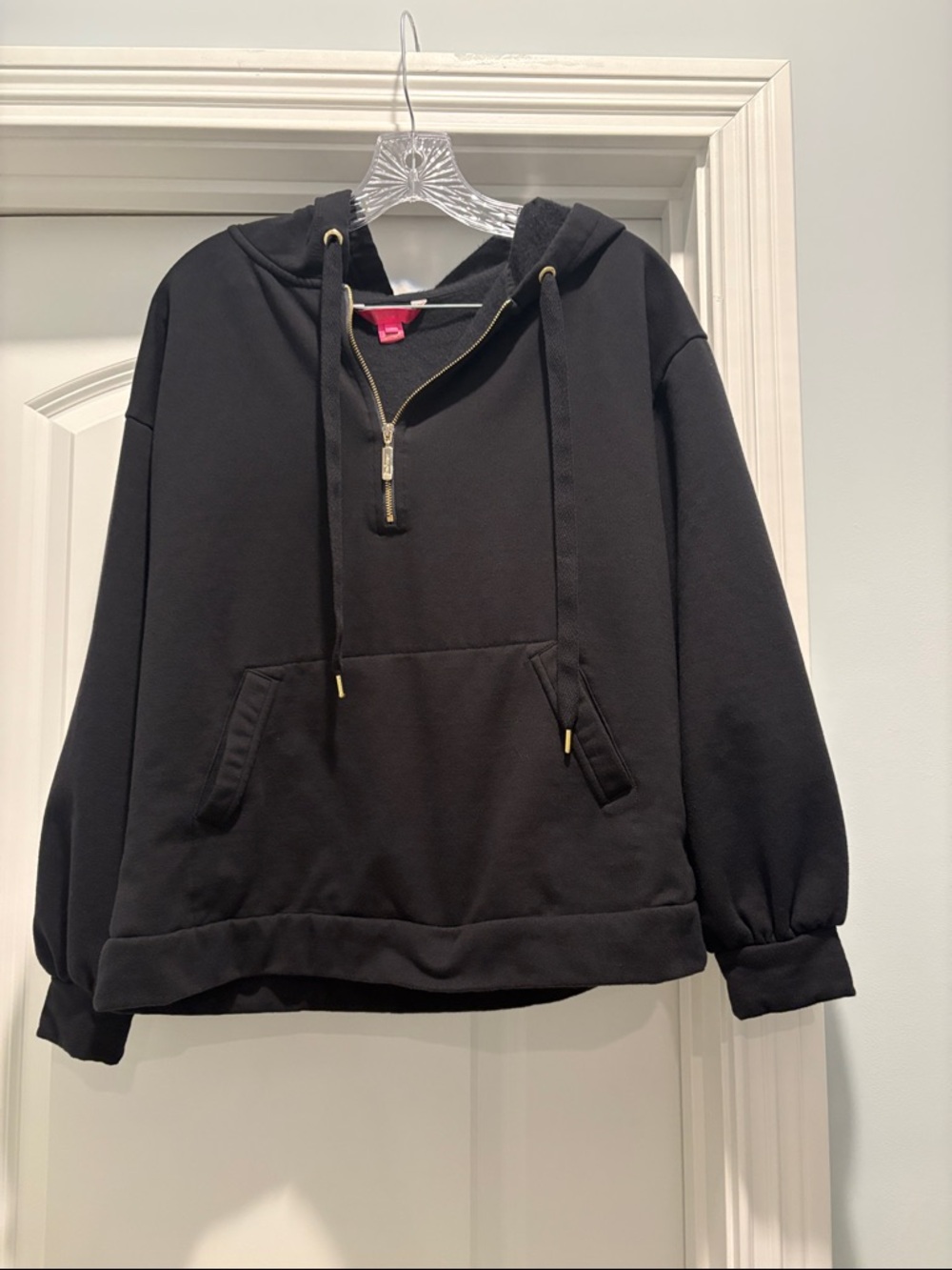 Lilly Pulitzer Black Hoodie with Gold Hardware